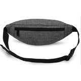 Charcoal Grey Crosshatched Fanny Pack