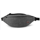 Charcoal Grey Crosshatched Fanny Pack