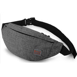 Charcoal Grey Crosshatched Fanny Pack